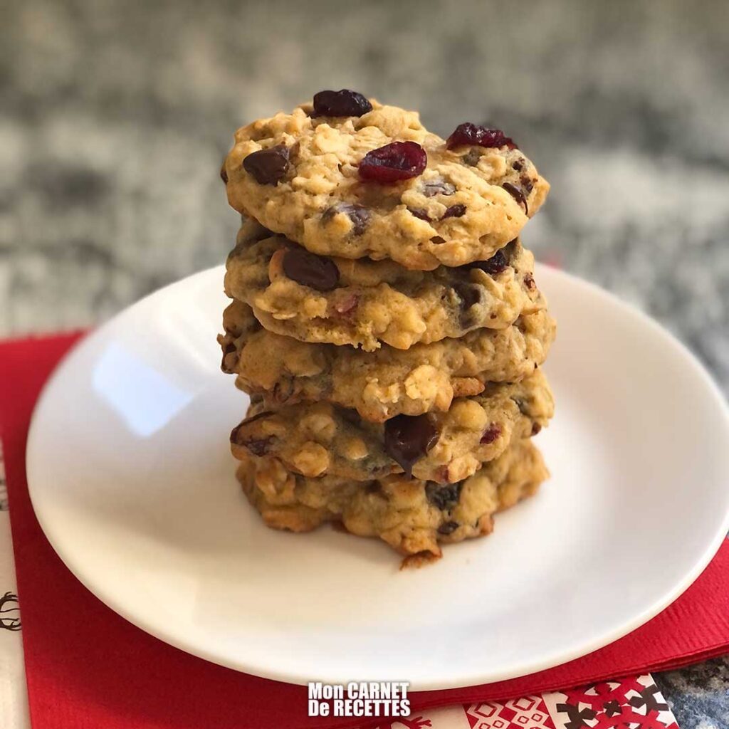 Biscuits à L'avoine Et Aux Canneberges - Mon Carnet De Recettes